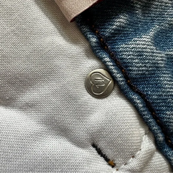 REVICE Denim Blue Ankle Cropped Jeans with Distressed Hem Size 26 Made in USA - Picture 10 of 16